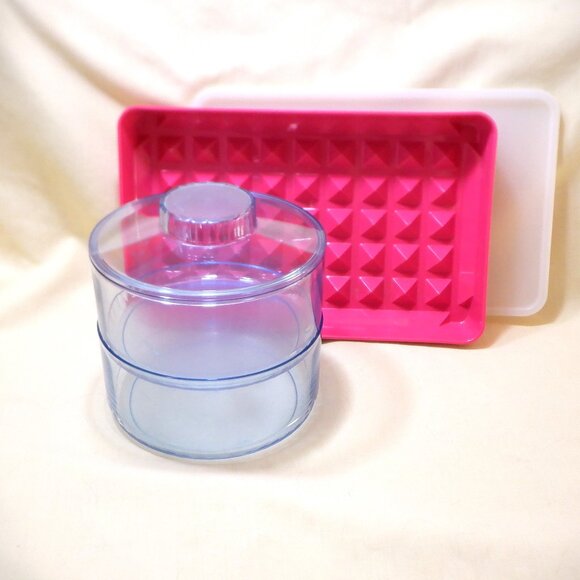 *** TUPPERWARE ***  2 ITEMS:  Double Stack / Lid & Container / Sealable Lid - Picture 1 of 1
